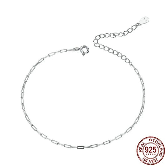 Qawwiy 925 Sterling Silver Cable Chain Bracelet