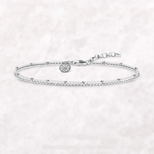 Qawwiy Karma Wheel Wire Chain Bracelet - 925 Sterling Silver