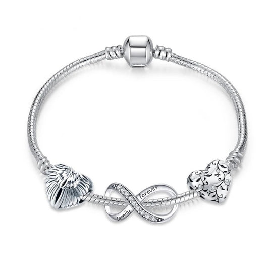 Qawwiy Heart Angel Wings Snake Bracelet