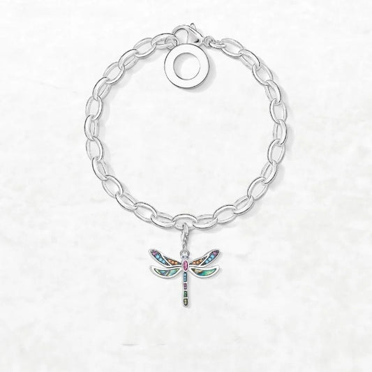 Qawwiy Dragonfly Charm Bracelet - 925 Sterling Silver