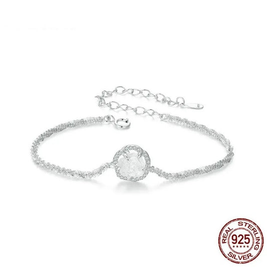 Qawwiy 925 Sterling Silver Photosensitive Rose Charm Bracelet