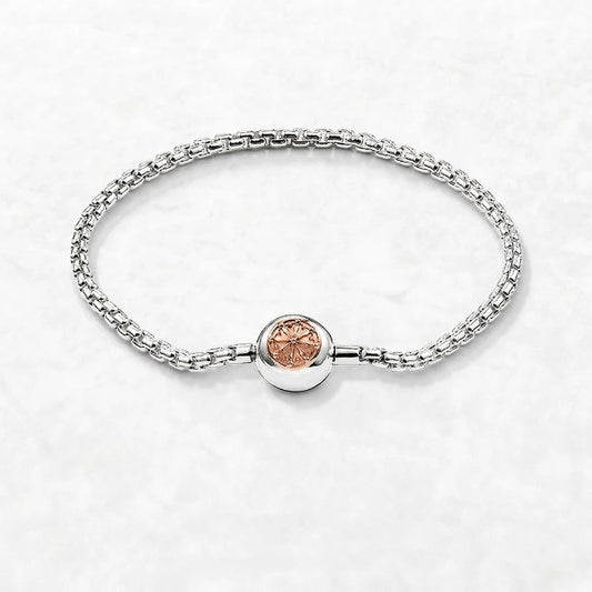 Qawwiy Rose Gold Link Chain Bracelet - 925 Sterling Silver