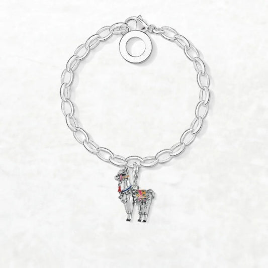 Qawwiy Alpaca Llama Charm Bracelet - 925 Sterling Silver